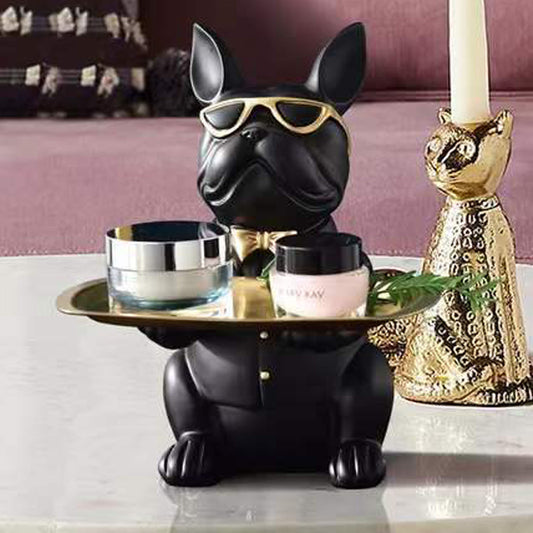 Nuestrias - French Bulldog Tray Statue